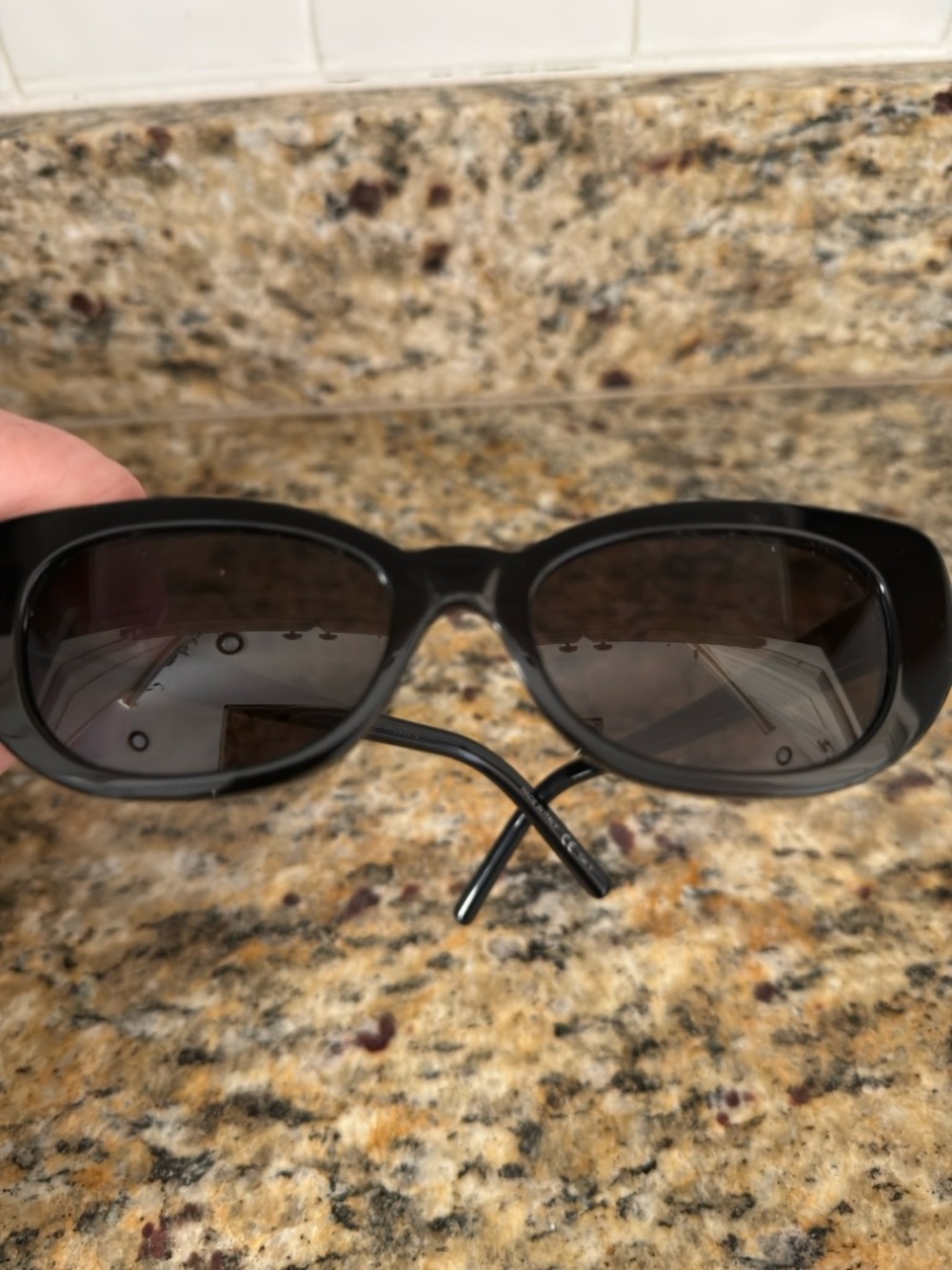 Yves Saint Laurent Black Oval Women's Sunglasses